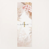 Monogram Pampas Grass Script Name Terracotta Yogamat (Voorkant)