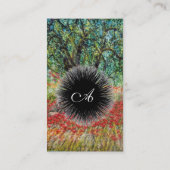 Monogram PAN-, OLIJFOE- EN POPPELINGVELDEN, zwart Visitekaartje (Achterkant)