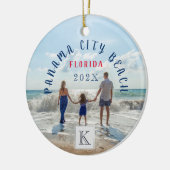 Monogram Panama City Beach Florida Travel Souvenir Keramisch Ornament (Links)