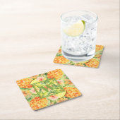 Monogram Panananappelbloemen Kartonnen Onderzetters (Insitu)