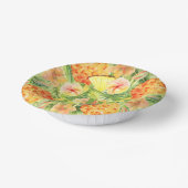 Monogram Panananappelbloemen Papieren Kommen (Gebogen)