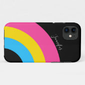 monogram Pansexual Pride Rainbow Case-Mate iPhone Case (Achterkant (horizontaal))