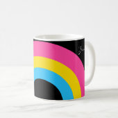 monogram Pansexual Pride Rainbow Koffiemok (Voorkant rechts)