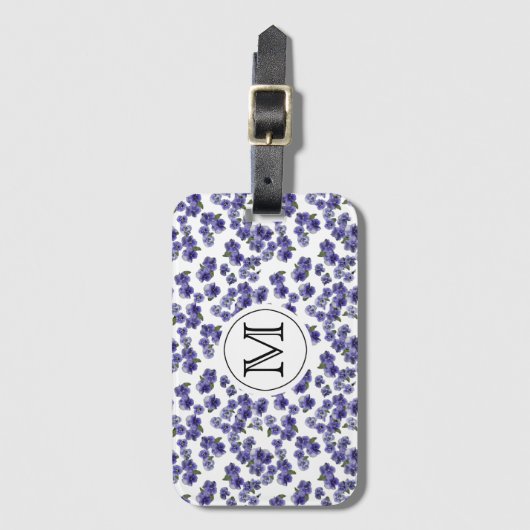 Monogram Pansy Bagagelabel (Voorkant (verticaal))
