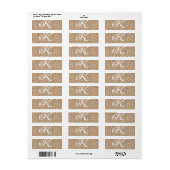 Monogram panther skin light brown pattern name let etiket (Full Sheet)