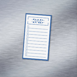 Monogram Papa Blauw 5 x 8,9 cm Takenlijst Dry Eras Magnetisch Visitekaartje