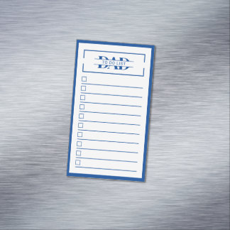 Monogram Papa Blauw 5 x 8,9 cm Takenlijst Dry Eras Magnetisch Visitekaartje