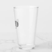 Monogram papa est modern eenvoudig glas (Links)