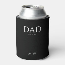 Monogram Papa Est Modern Zwart Blikjeskoeler