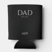 Monogram Papa Est Modern Zwart Blikjeskoeler (Achterkant)