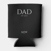 Monogram Papa Is Moderne Zwarte Blikjeskoeler (Voorkant)