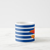 Monogram papaverblauwe stripes espresso kop (Voorkant)