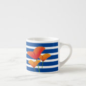 Monogram papaverblauwe stripes espresso kop (Rechts)