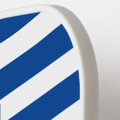 Monogram papaverblauwe stripes pickleball paddle (Links Detail)