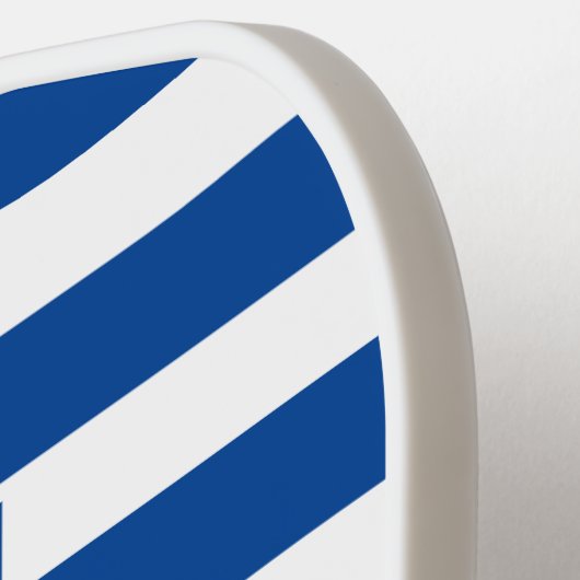 Monogram papaverblauwe stripes pickleball paddle (Links Detail)