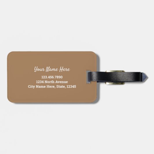 Monogram papavers bloemenpatroon bagagelabel (Achterkant horizontaal)