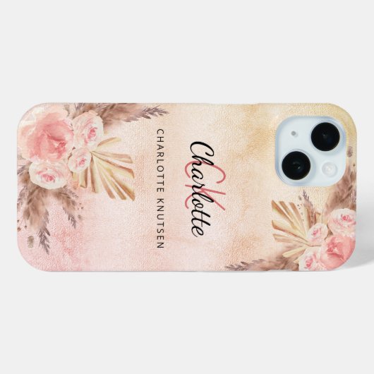 Monogram papegaaiachtigen Case-Mate iPhone case (Achterkant (horizontaal))