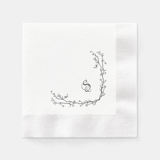Monogram Papier Napkin Servet (Voorkant)