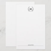 Monogram papier voor kantoorbenodigdheden (Voorkant / Achterkant)