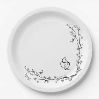Monogram papieren borden bordje