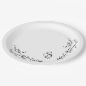 Monogram papieren Borden Papieren Bordje (Gekanteld)