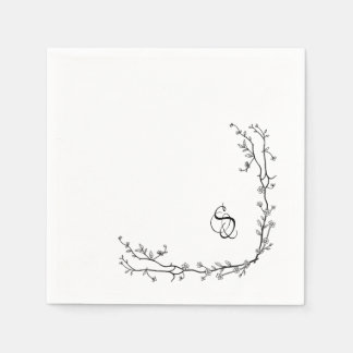 Monogram papieren servetten