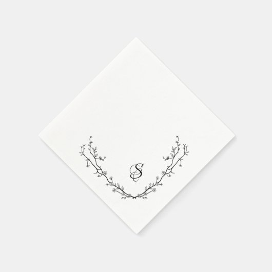 Monogram papieren servetten (Hoek)