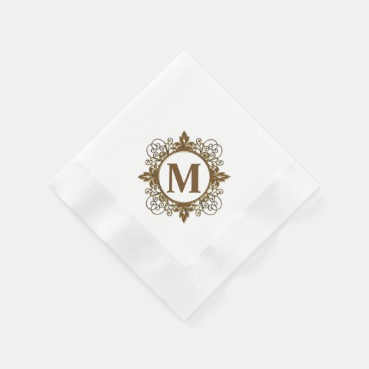 Monogram papieren servetten (Hoek)