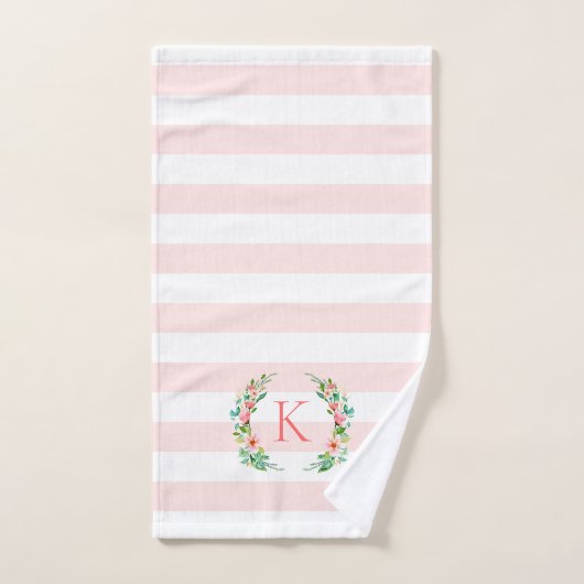 Monogram Paradise Floral en Stripes Bad Handdoek (Handdoek)