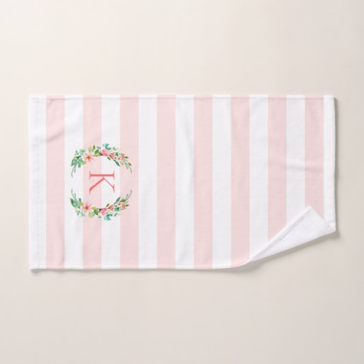 Monogram Paradise Floral en Stripes Bad Handdoek (Handdoek)