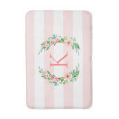 Monogram Paradise Floral en Stripes Badmat (Voorkant Verticaal)