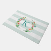 Monogram Paradise Floral en Stripes Deurmat (Schuin)