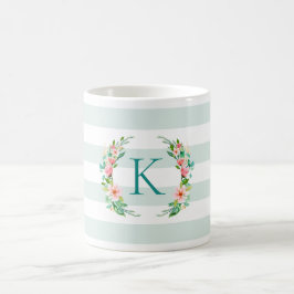 Monogram Paradise Floral en Stripes Koffiemok