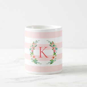 Monogram Paradise Floral en Stripes Koffiemok