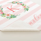 Monogram Paradise Floral en Stripes Sherpa Deken (3/4)