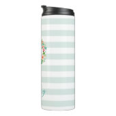 Monogram Paradise Floral en Stripes Thermosbeker (Geroteerd rechts)