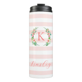 Monogram Paradise Floral en Stripes Thermosbeker