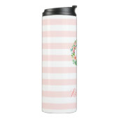 Monogram Paradise Floral en Stripes Thermosbeker (Gedraaid links)