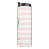 Monogram Paradise Floral en Stripes Thermosbeker (Geroteerd rechts)