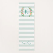 Monogram Paradise Floral en Stripes Yogamat (Voorkant)