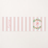 Monogram Paradise Floral en Stripes Yogamat (Voorkant (horizontaal))
