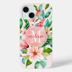 Monogram Paradise Floral Waterverf iPhone 15 Case