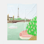 Monogram Paris Cityscape Spring Fleece Blanket (Voorkant)