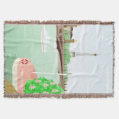 Monogram Paris Cityscape Spring Throw Blanket Deken (Voorkant)