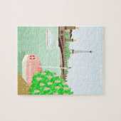 Monogram Paris Eifel Tower Puzzle met Gift Box Legpuzzel (Horizontaal)