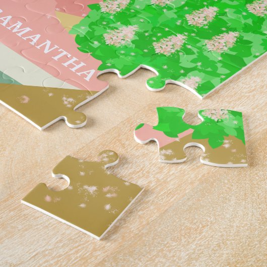 Monogram Paris Eifel Tower Puzzle met Gift Box Legpuzzel (Zijkant)