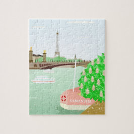 Monogram Paris Eifel Tower Puzzle met Gift Box Legpuzzel