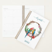 Monogram Parrots Macaw Birds Colorful Floral Planner (Display)