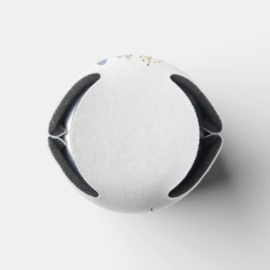 Monogram Party Dusty Blue Waterverf Flower Silver Blikjeskoeler (Bodem)