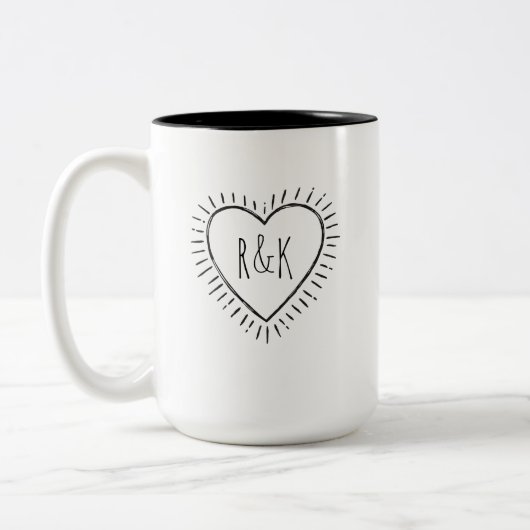Monogram Pas getrouwd - Koffie Mok (Links)